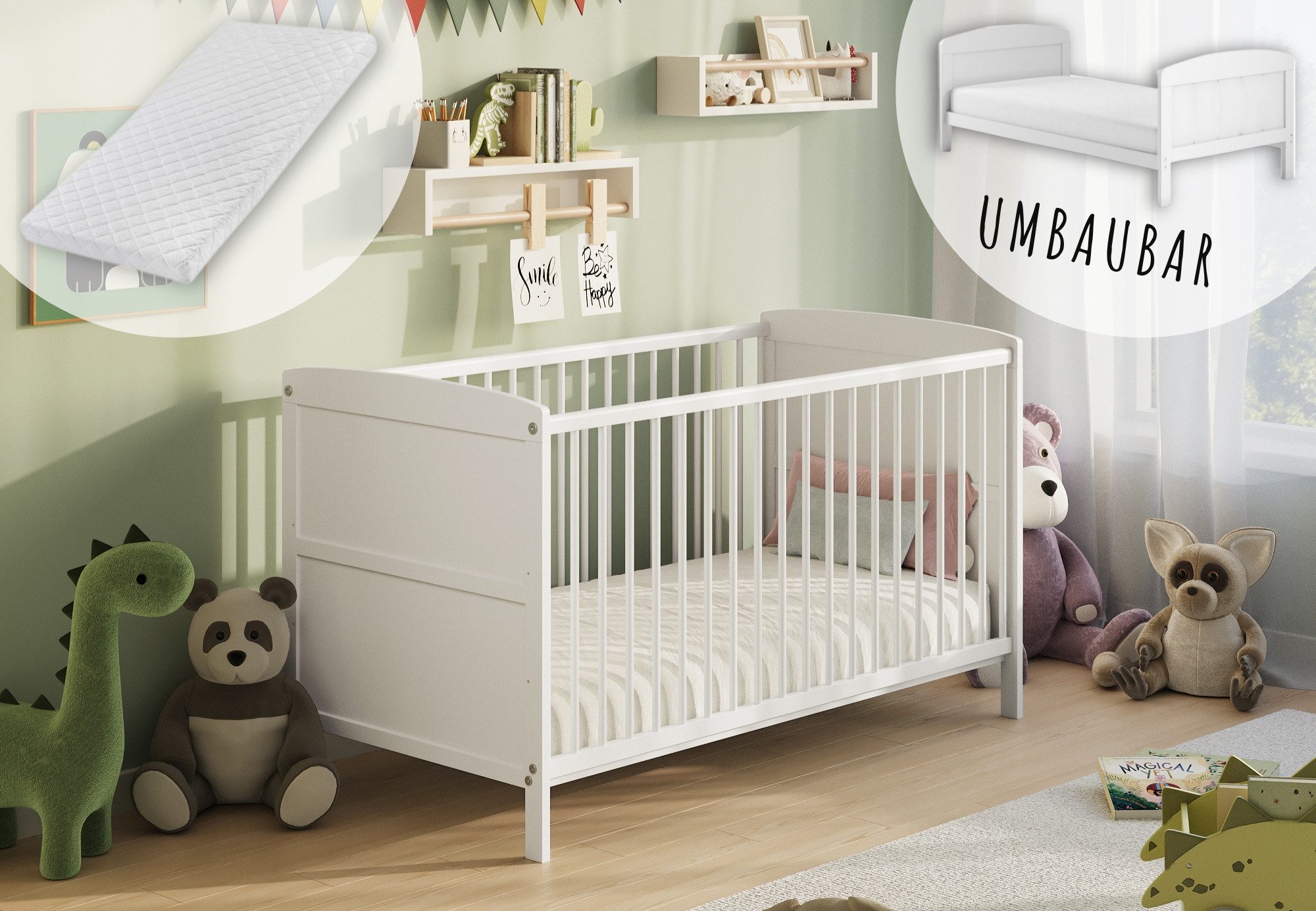 Kids Collective Babybett umbaubar zu Kinderbett günstig online kaufen