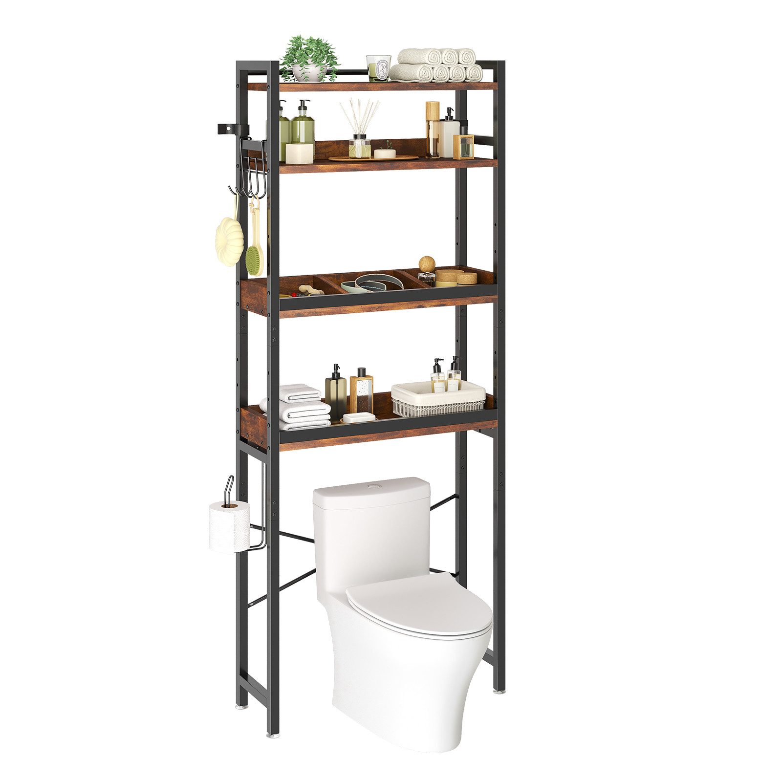 Dripex Badregal über Toilette, Toilettenregal Höhenverstellbar, günstig online kaufen