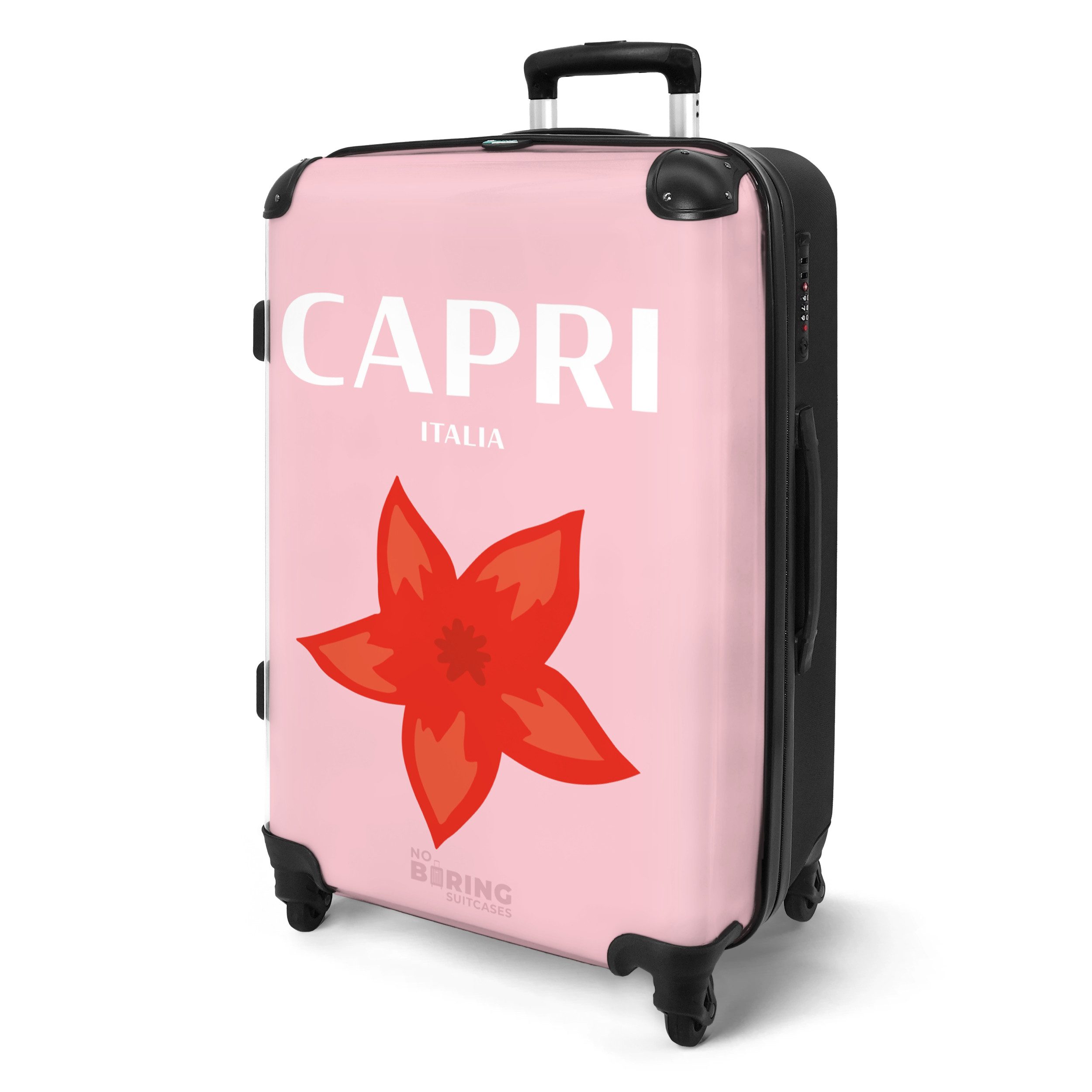 NoBoringSuitcases.com© Hartschalen-Trolley Rosa mit Capri Italien günstig online kaufen
