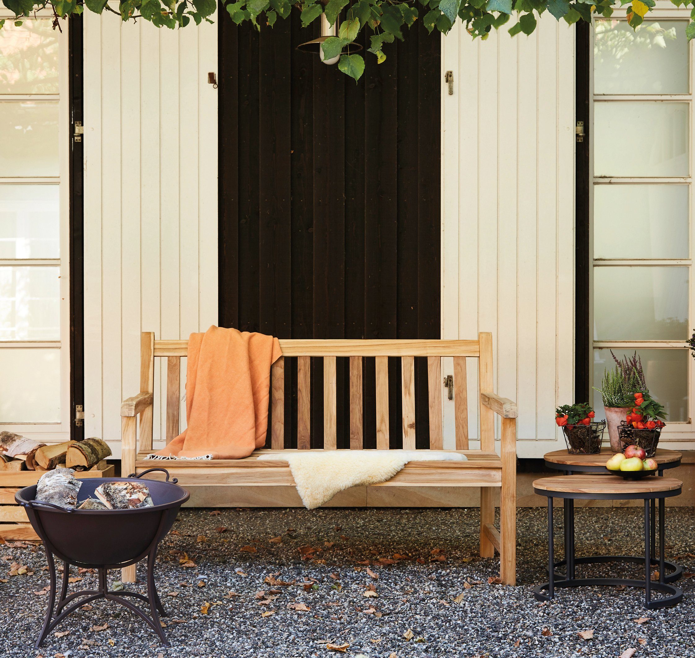 Siena Garden Beistelltisch Baros, Ø50x46 cm + Ø 50x41 cm,Teakholz