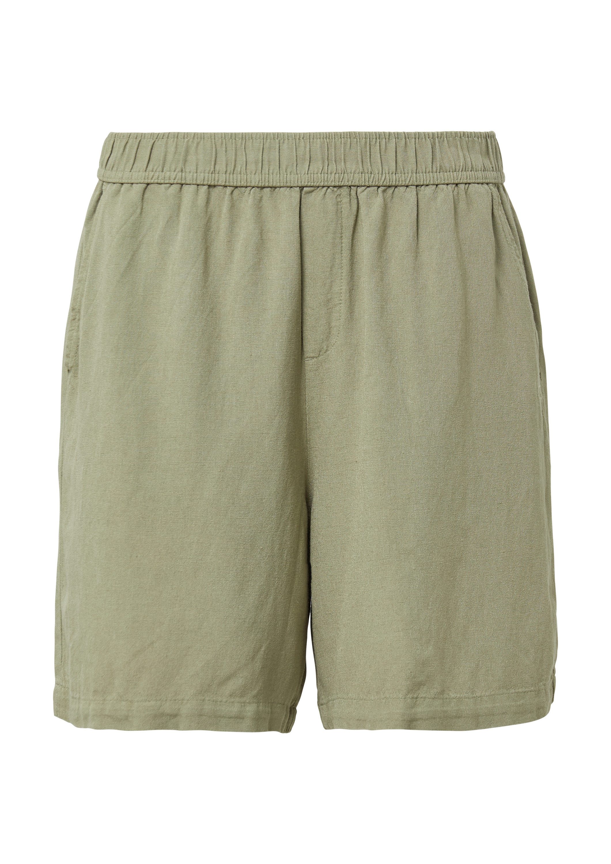 QS Shorts Hose Leinenmix-Shorts mit Elastikbund günstig online kaufen