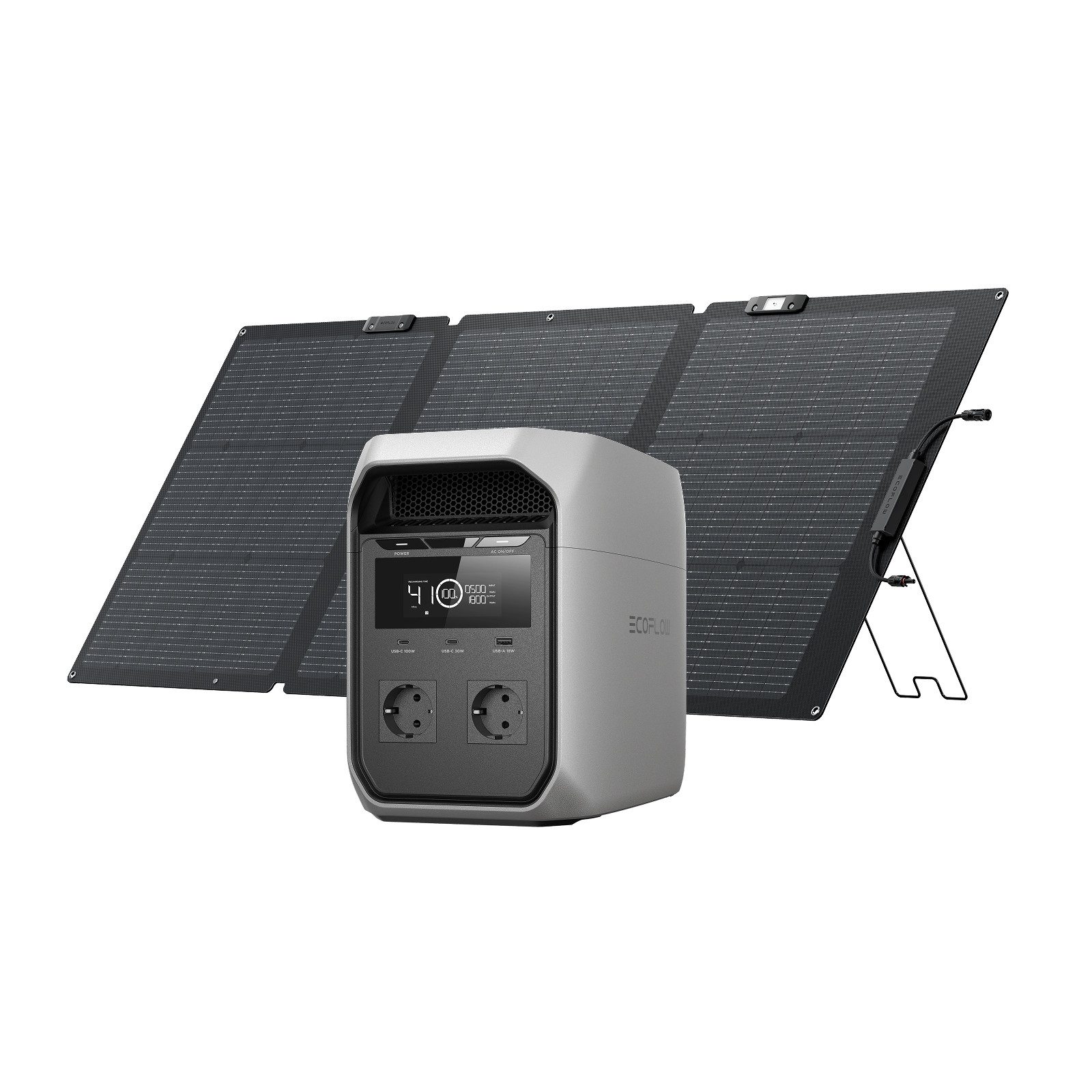 Ecoflow ECOFLOW DELTA 3 Classic Tragbare Powerstation, 1 024 Wh Powerstation 1 800 W AC (3 600 W Spitze), 100 W USB-C 1-Stunden-Schnellladung. Solargenerator für Camping, Wohnmobil & Notstrom zu Hause