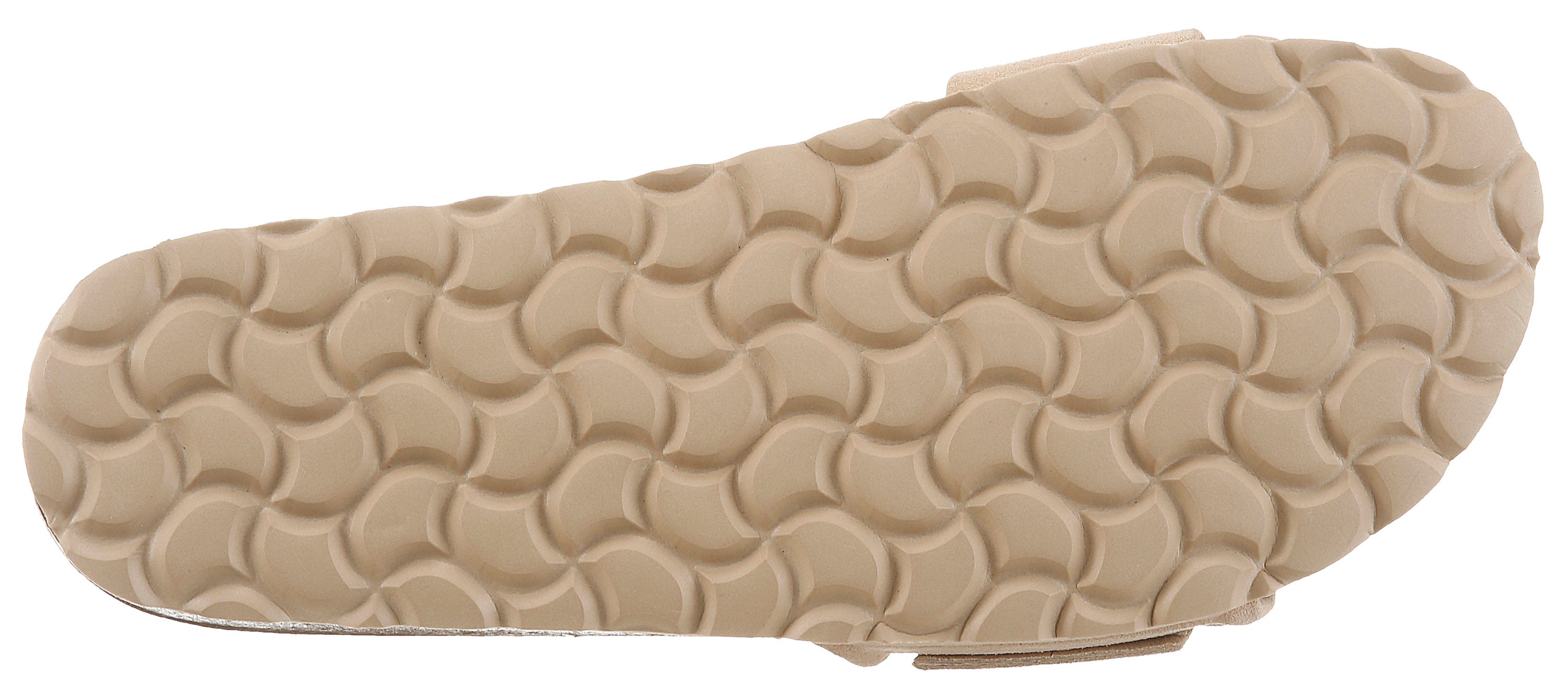 VERBENAS REIKO VELOUR Pantolette Sommerschuh, Urlaubsschuh, Strandschuh zum Schlupfen
