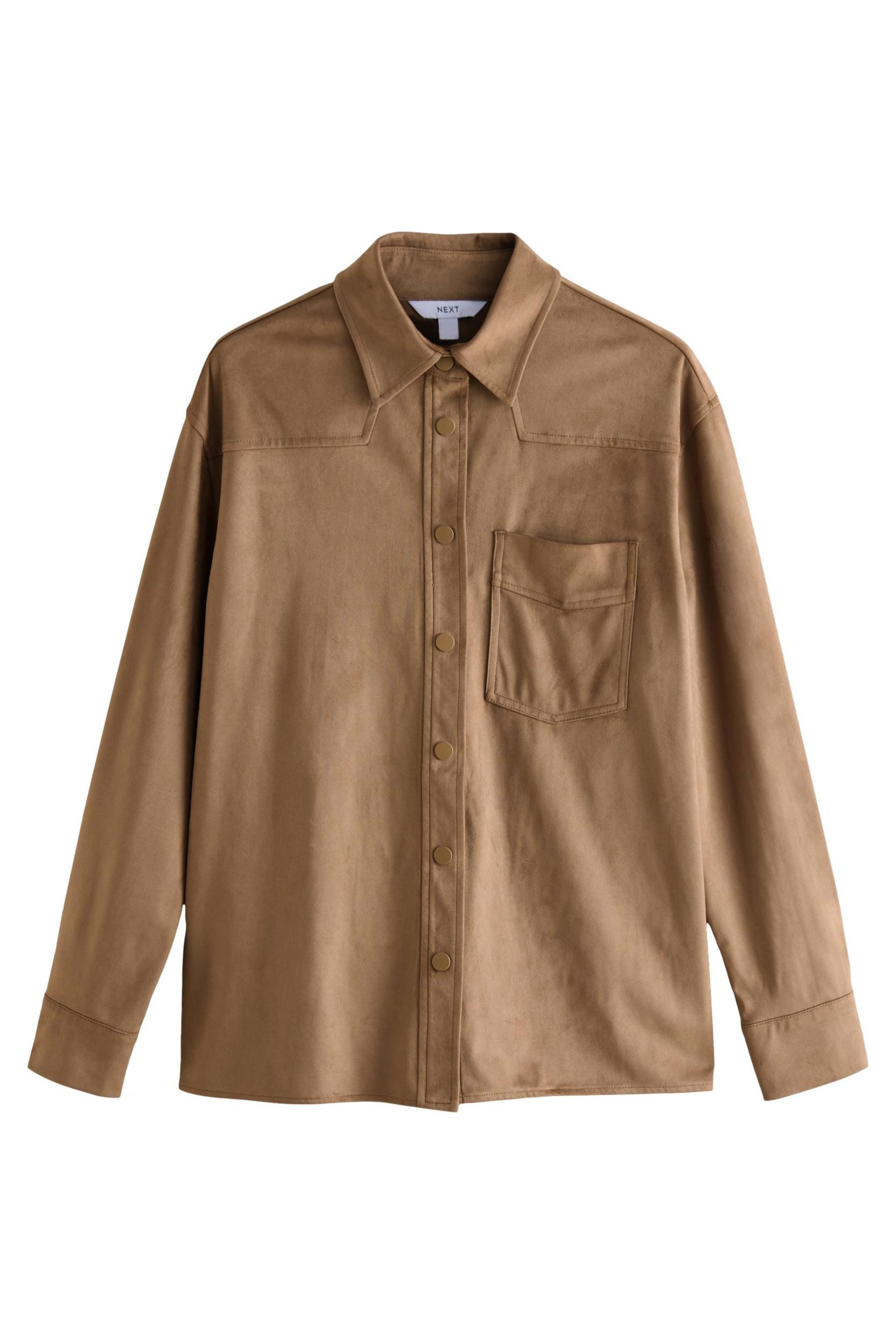 Hemdjacke Hemd aus Velourslederimitat