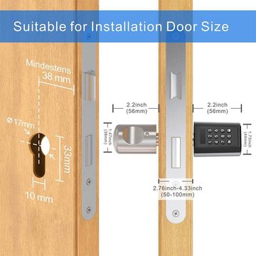 WE.LOCK Türschließer PCB10EBL41, IP65 Wasserdicht, 10 Passwort-Kapazität, App-Steuerung