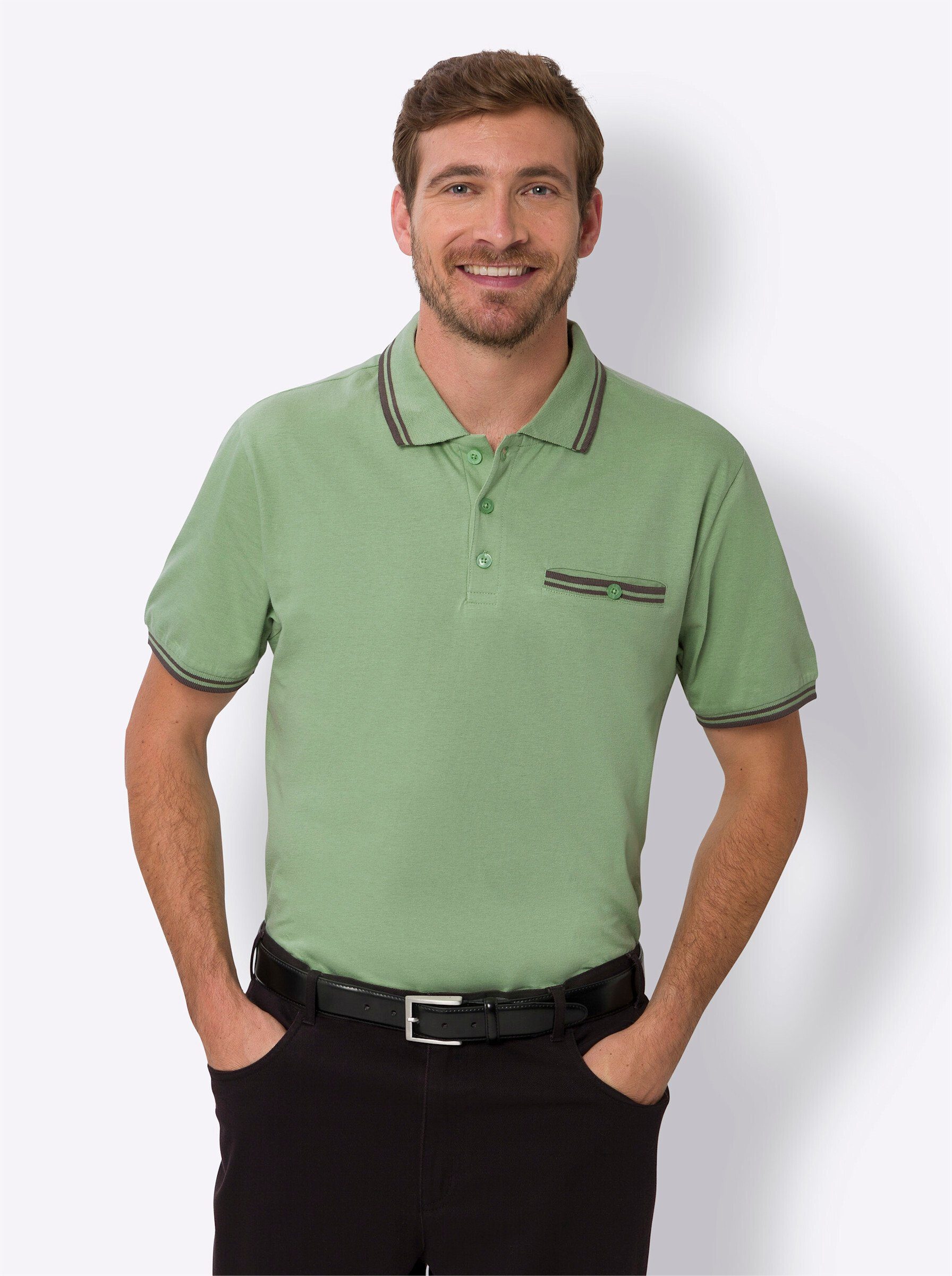 Sieh an! T-Shirt Kurzarm-Poloshirt Kurzarm günstig online kaufen