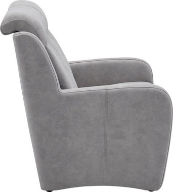 VILLA BECK 3-Sitzer Varese, 1 Teile, Kopfteilverstellung, wahlweise mit Sitzvorzug, in Sitzhöhe 49 cm
