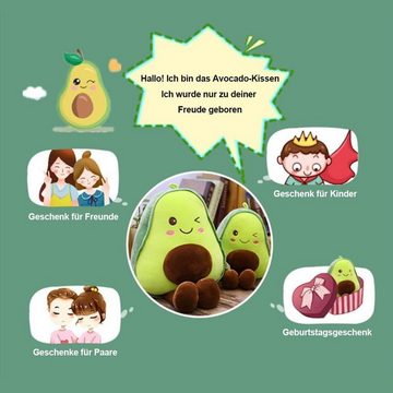 LENBEST Plüschfigur Plüschfigur Avocado-Plüschkissen - Geschenk, fruchtiges Design (1-St), Tolles Geschenk für Kinder, Mädchen, Jungen und Feiertage