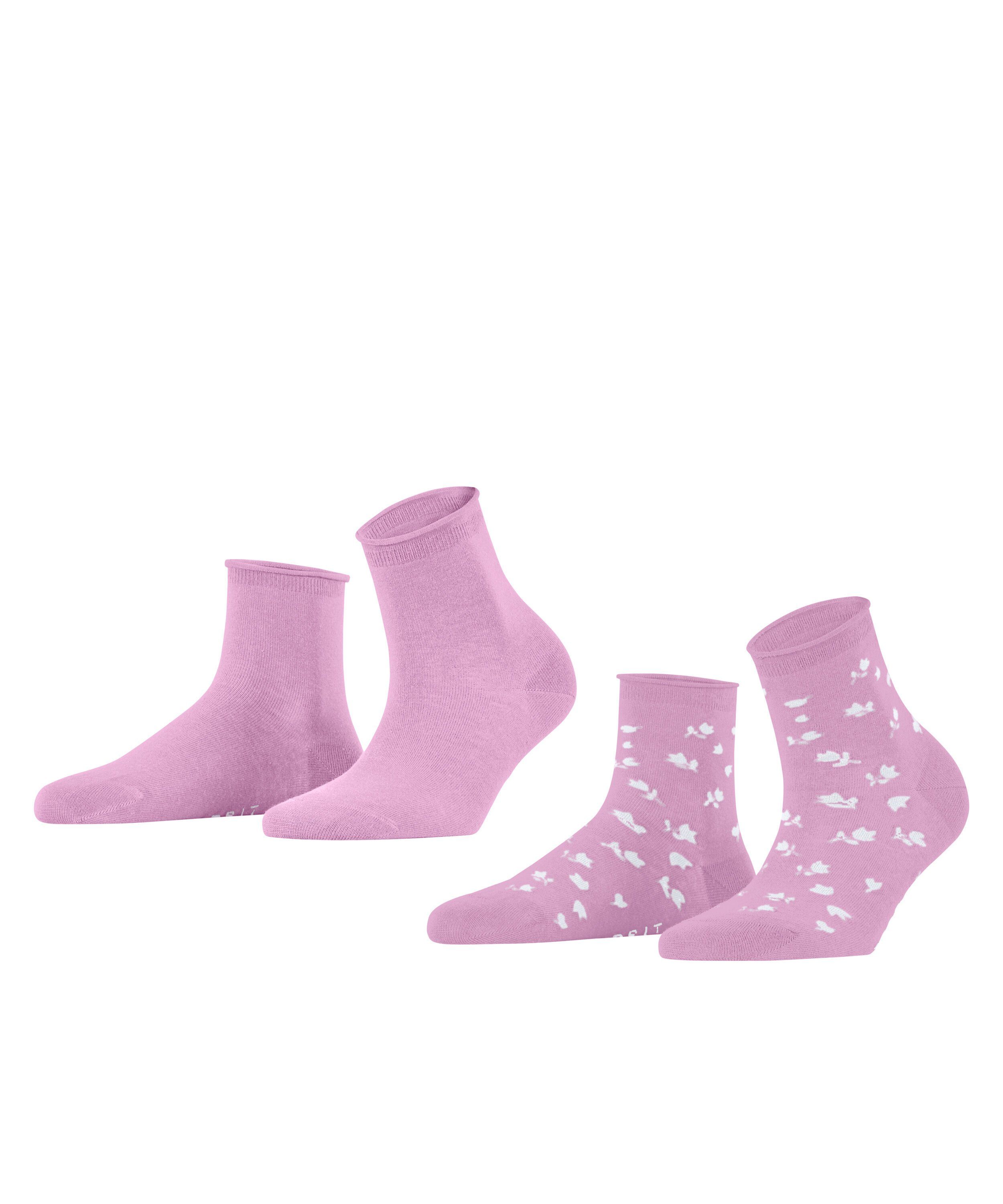 Esprit Kurzsocken Mini Flower 2-Pack (2-Paar) aus Biobaumwolle