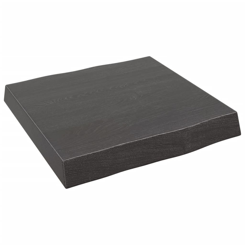 furnicato Tischplatte 40x40x(2-6) Massivholz St) cm Baumkante Behandelt (1