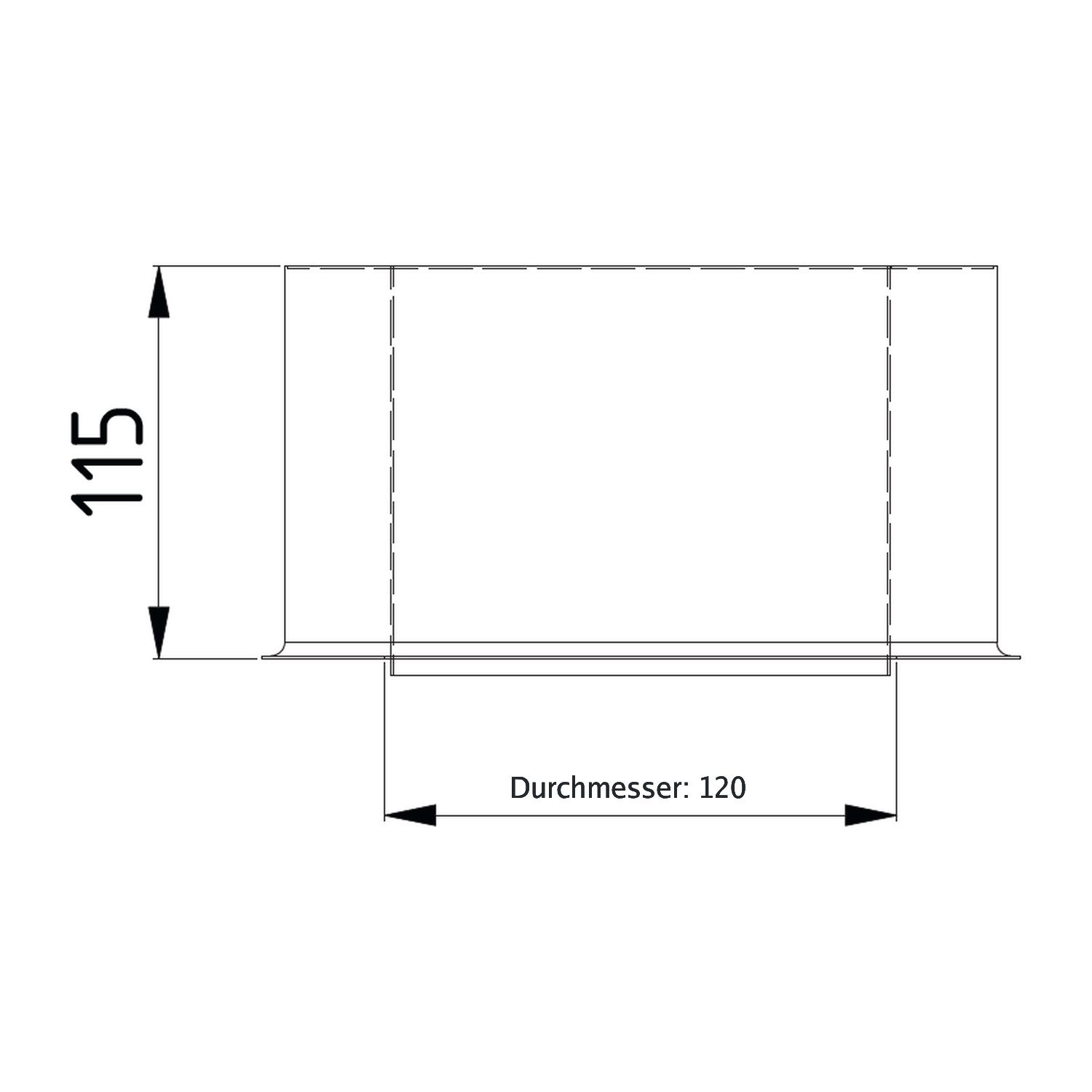 Raik Ofenrohr Raik Lifestyle DUO Wandfutter 120mm für Rauchrohr / Ofenrohr, Wandfutter