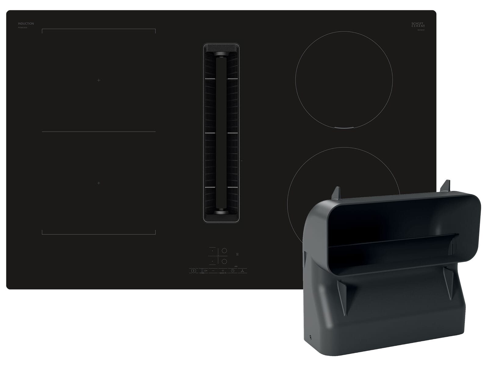 BOSCH Kochfeld mit Dunstabzug PVS801GA6, Timer, TouchControl-Bedienung