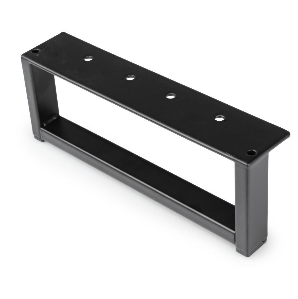 Prima-Online Möbelfuß Möbelbein Metall Rechteckig, 190x70 mm, Industriedesign, Schwarz, (Stück, 1-St)
