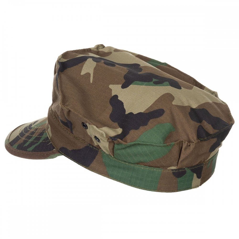 MFH Army Cap US Cap, "USMC", Rip Stop, woodland,mit Marine-Corp-Druck - L mit Belüftungslöcher