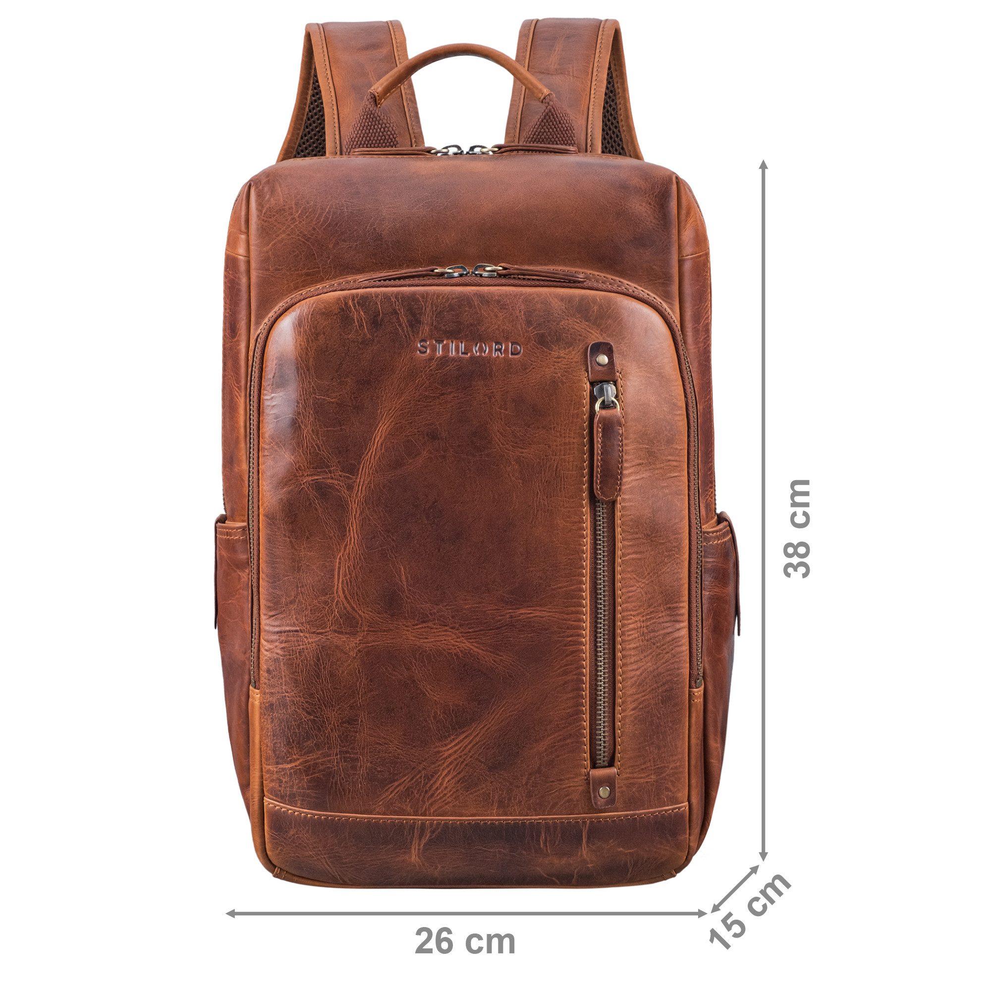 STILORD Notebook-Rucksack "Johnson" Lederrucksack Herren Business günstig online kaufen