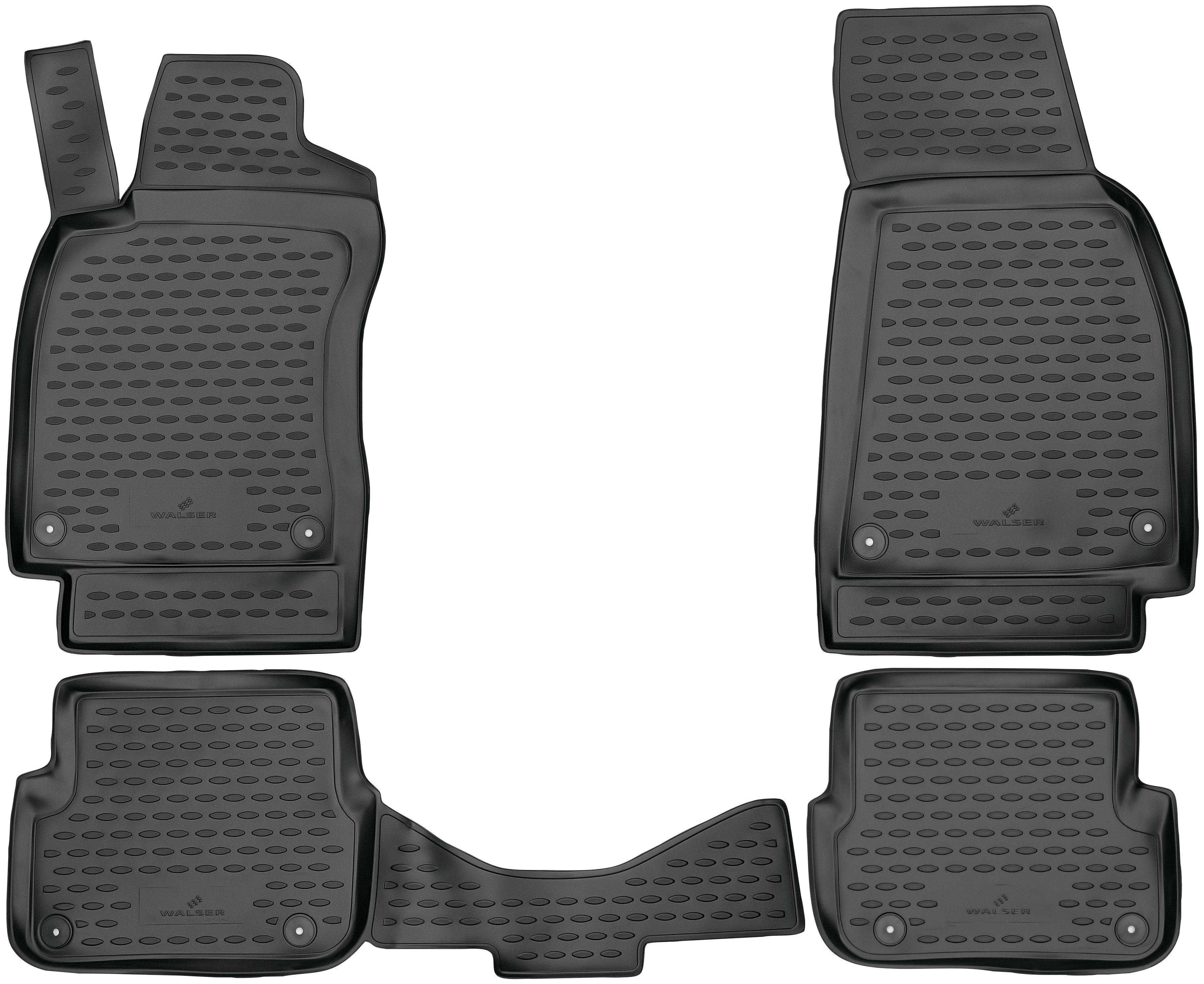 WALSER Passform-Fußmatten XTR (4 St), für Audi A6 Kombi, Stufenheck, z.B.  für Audi A6, A6 Avant, A6 Allroad