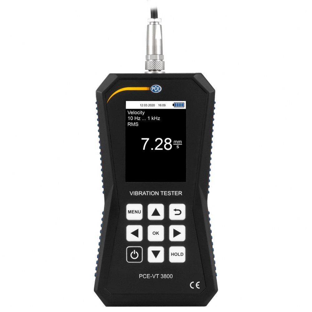 Lasermessgerät Schwingungsmessgerät PCE-VT 3800 ±2 % mit Datenlogger