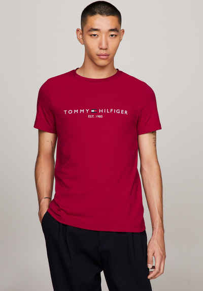 Tommy Hilfiger T-Shirt TOMMY LOGO TEE aus reiner, nachhaltiger Baumwolle