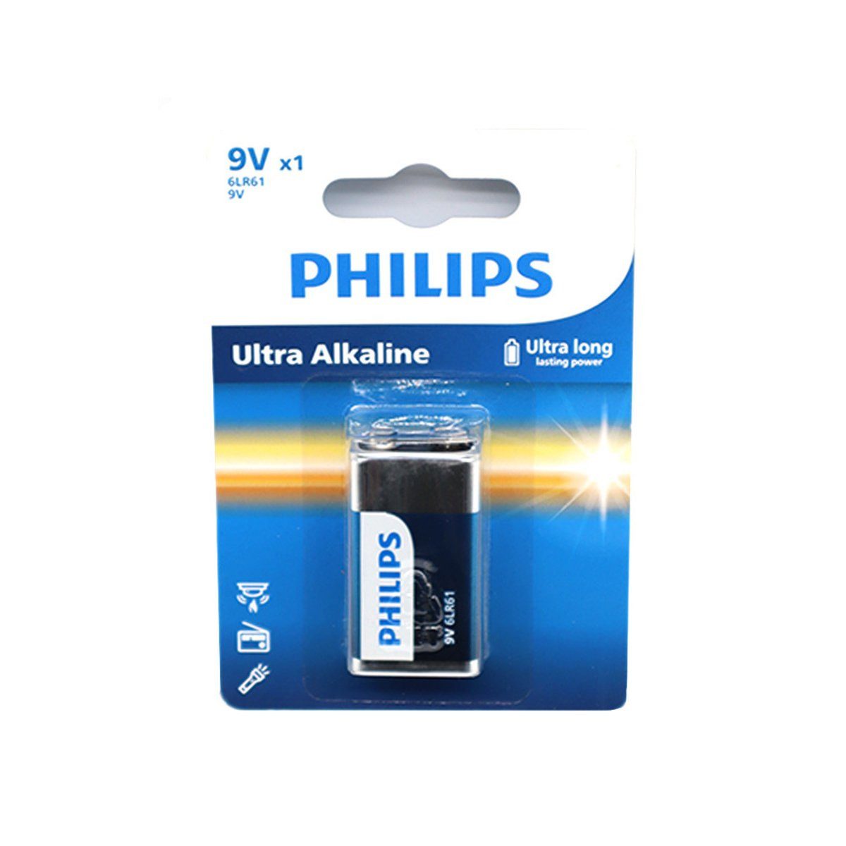 Philips Philips Batterie 9V Ultra Alkaline 1 Stück Phil-6LR61E1B/10 Verlängerungskabel