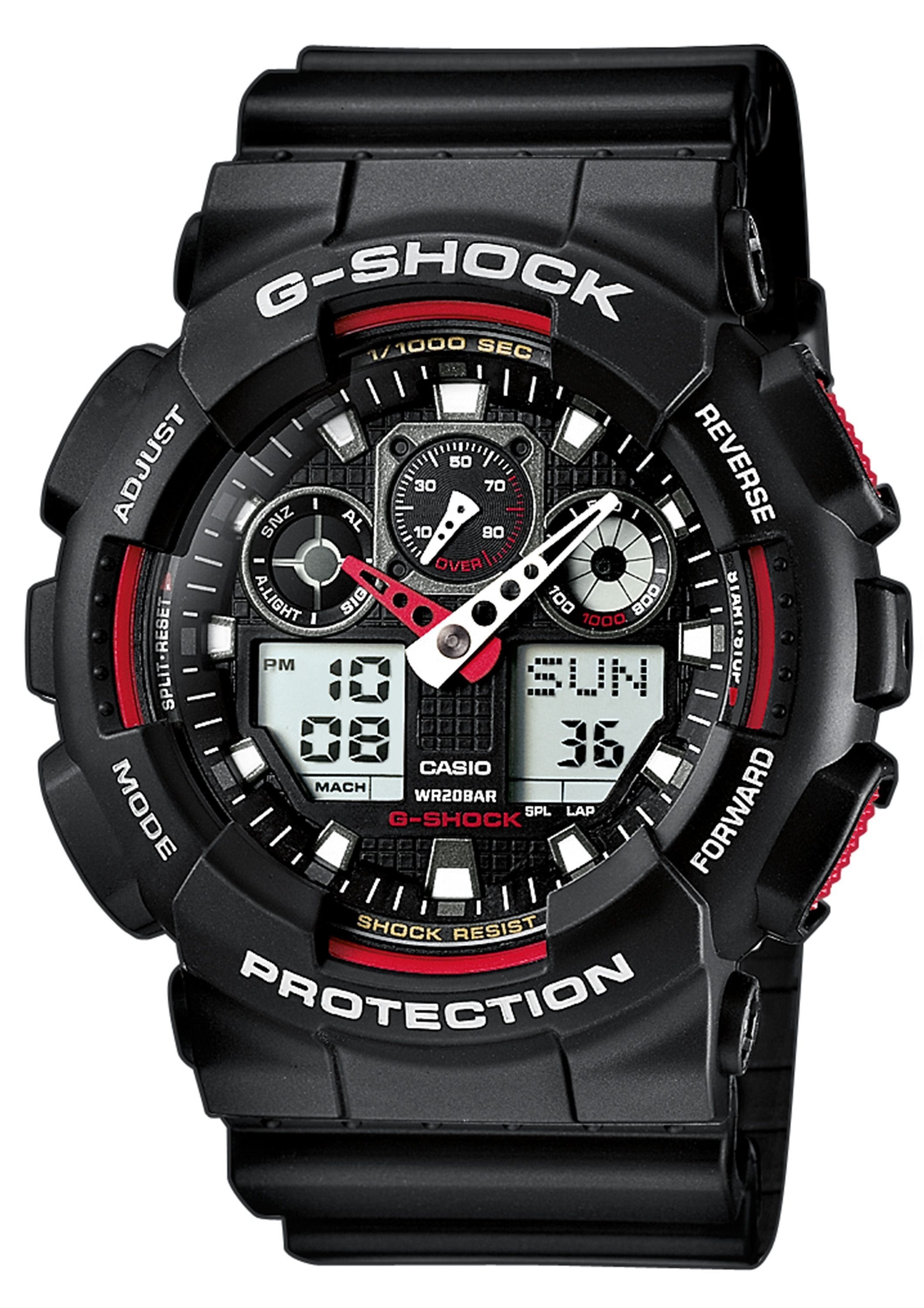CASIO G-SHOCK Chronograph GA-100-1A4ER, Quarzuhr,Armbanduhr,Herrenuhr,digit günstig online kaufen