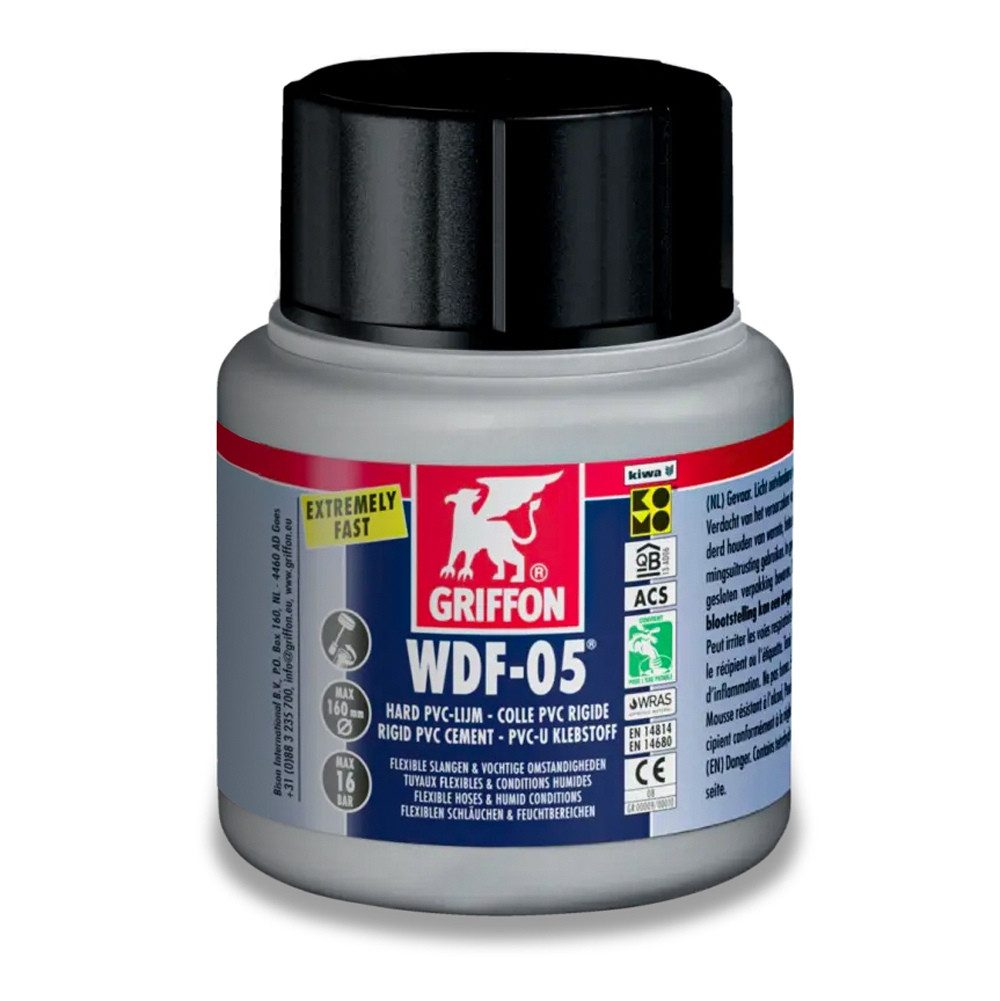 Griffon Wasserrohr PVC Kleber 125 ml WDF-05 Rohr Fittings Spaltfüllend Schwimmbad schnell