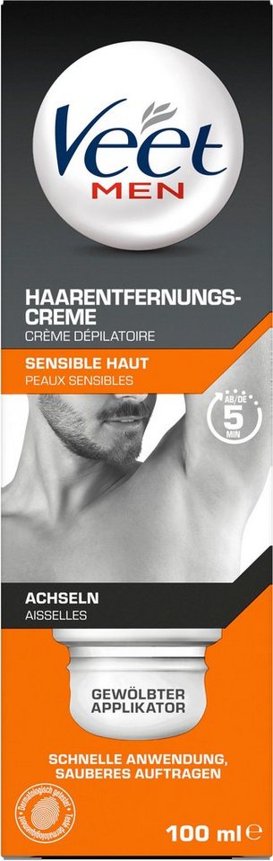 Veet Enthaarungscreme for Men - Sensible Haut, Hinterlässt dank ihrer  Dufttechnologie einen angenehmen