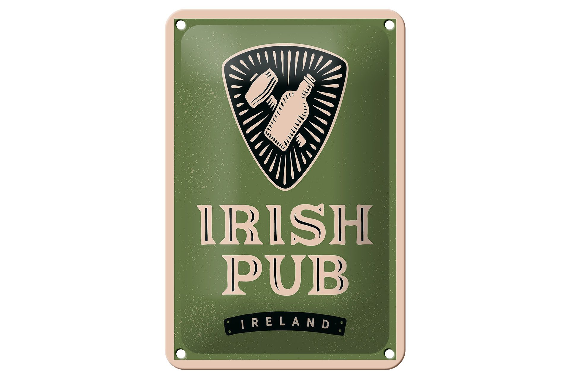 Metallschild Spruch Ireland Irish pub Alkohol 12x18cm Schild