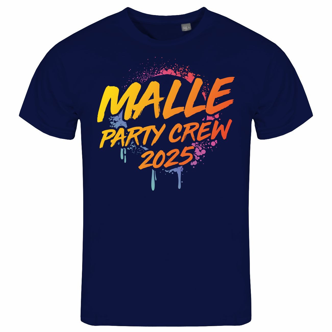 Print-Shirt Herren T-Shirt Malle Party Crew 2025
