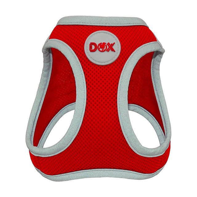 DDOXX Hunde-Geschirr “DDOXX BRUSTGESCHIRR AIR MESH”, Rot Brustumfang: 28-33 Cm