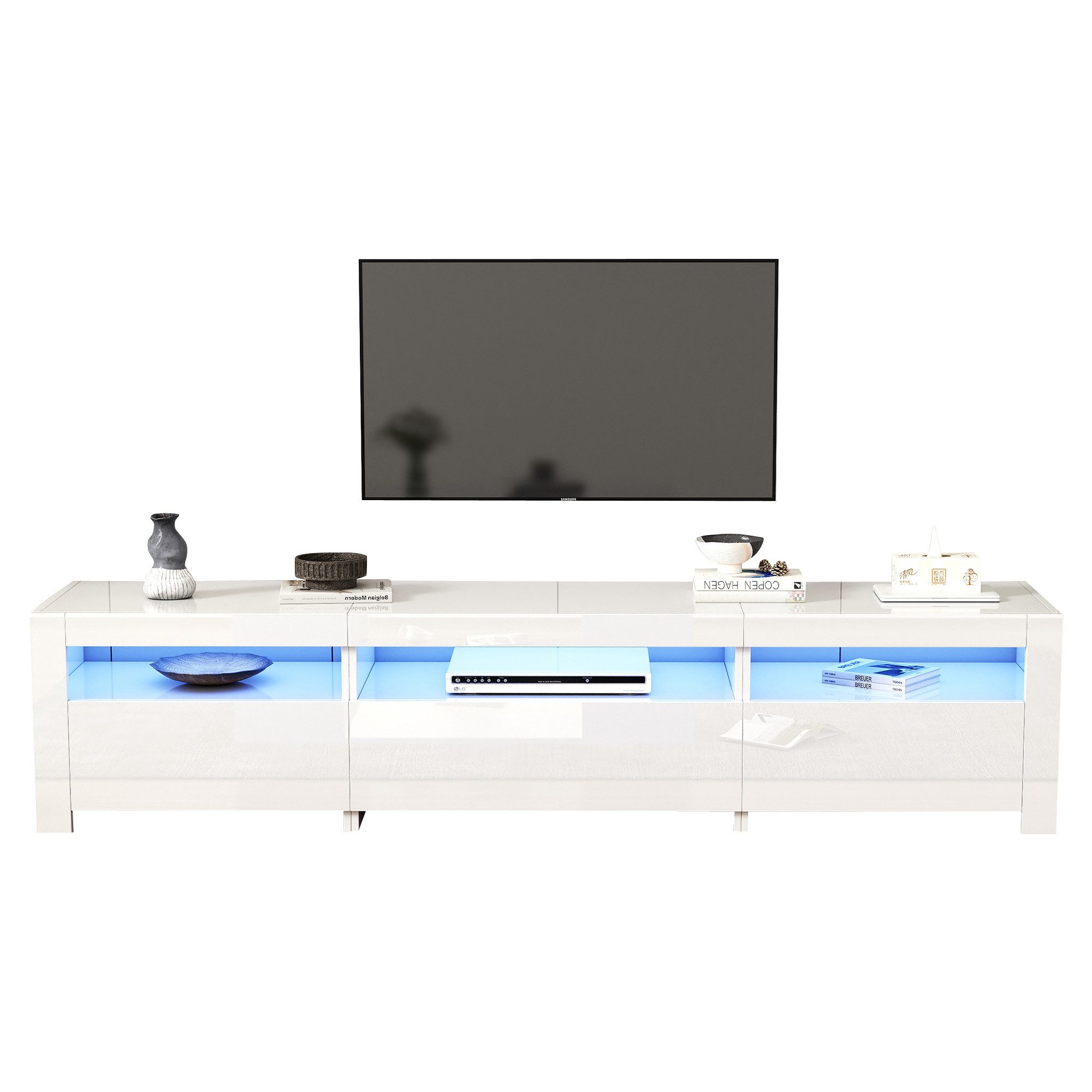 HAUSS SPOLE Lowboard Hochglanz mit LED-Beleuchtung günstig online kaufen