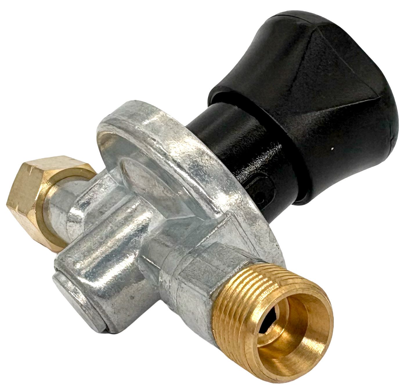 WELDINGER Druckregler Propanregler stufenlos regelbar 0,5-4 bar Ein-/Ausgang 3/8"links, 16 mbar, (1-St), Regler für Handwerkerflasche 0,5-4 bar regelbar
