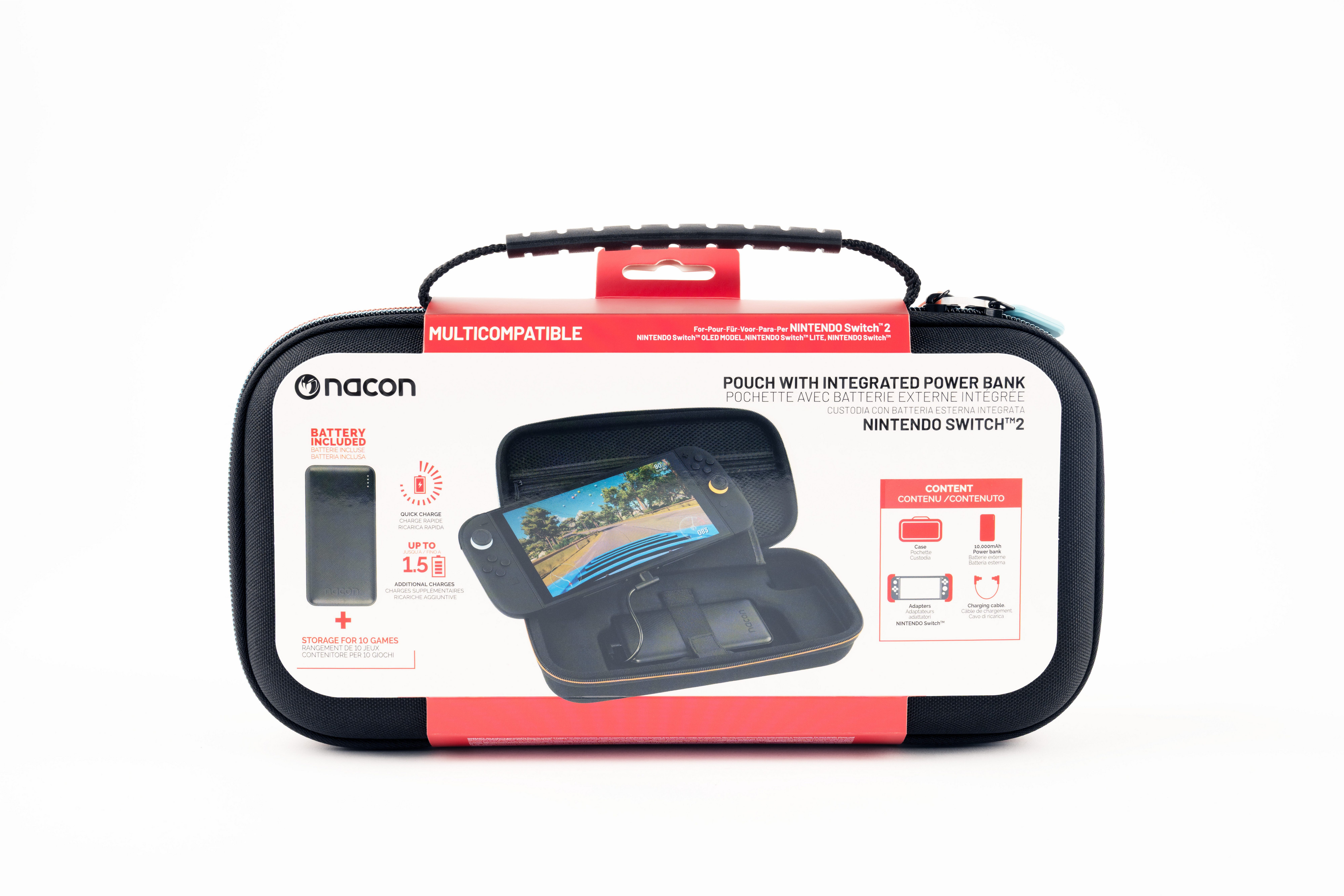 Spielekonsolen-Tasche NACON Tasche mit Ladefunktion [black] Switch 2