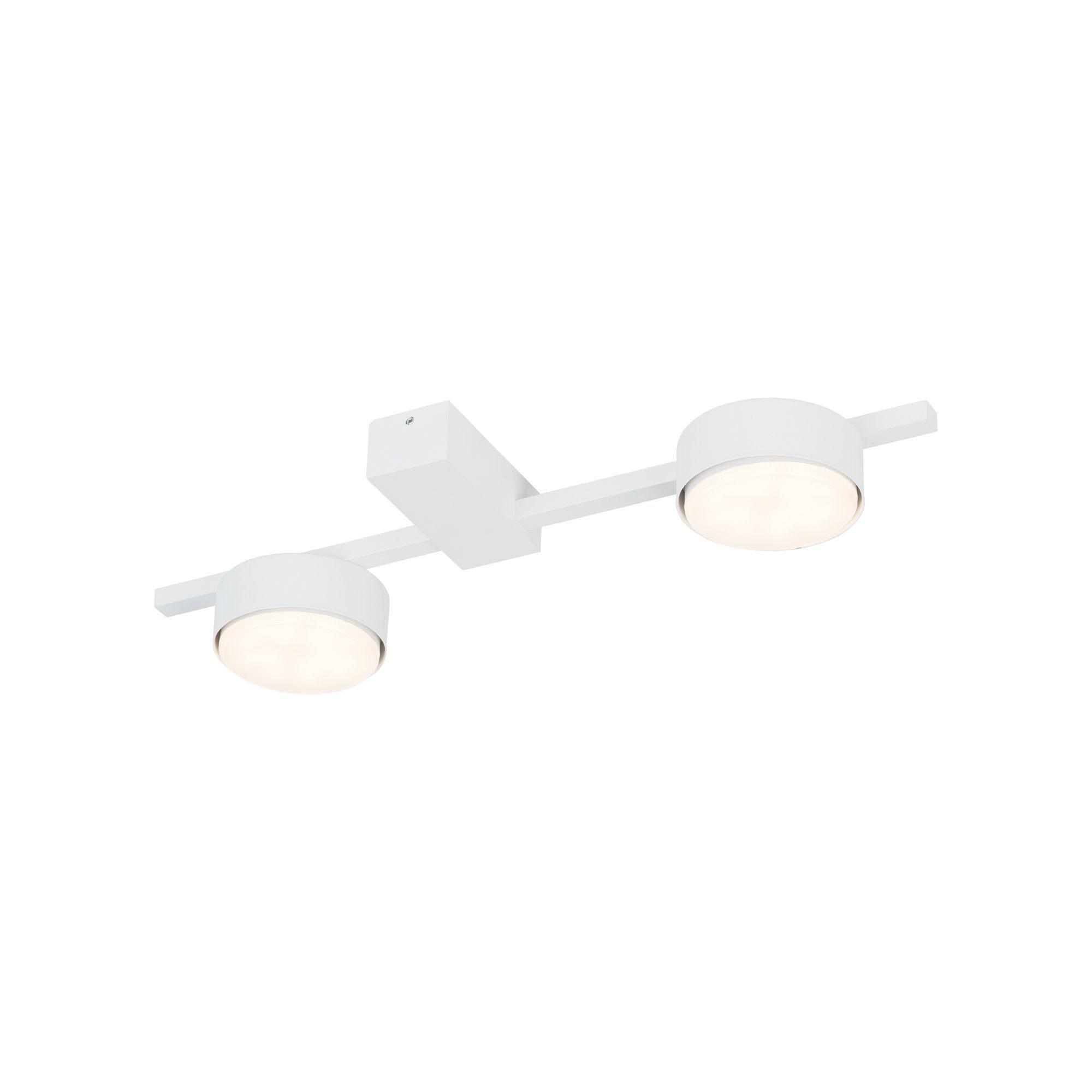 Licht-Erlebnisse Deckenleuchte MAURYA, ohne Leuchtmittel, Deckenlampe Metall blendarm klein 39 cm lang Weiß Wohnzimmer Flur