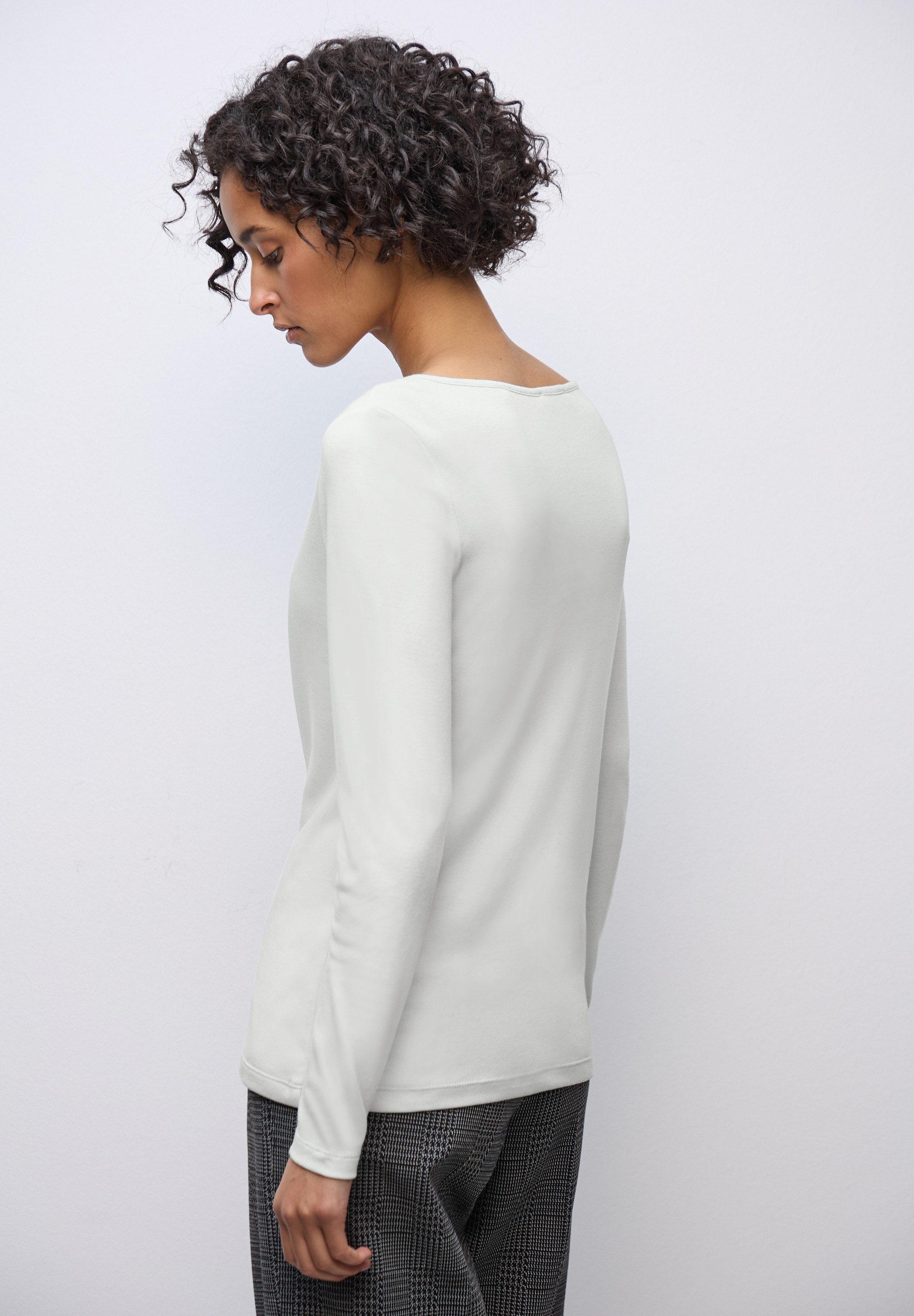 STREET ONE Langarmshirt in Unifarbe