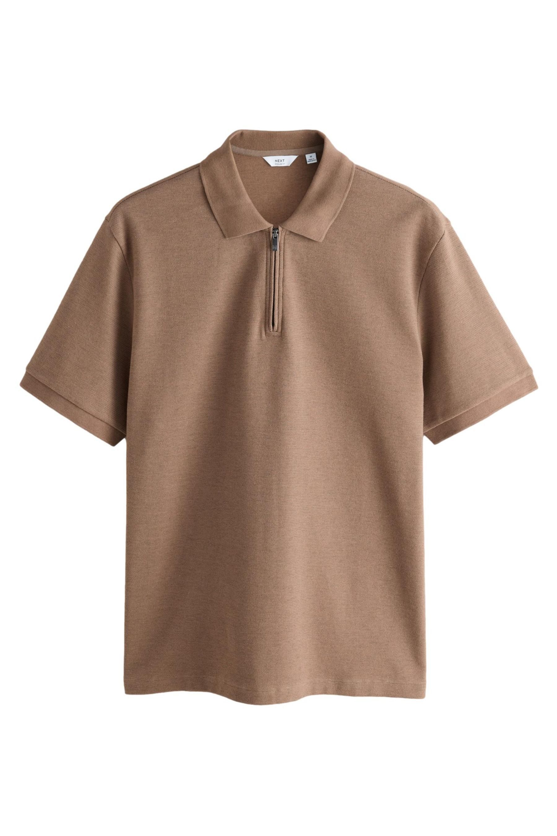 Next Poloshirt Strukturiertes, smartes Poloshirt mit RV-Kragen (1-tlg) günstig online kaufen