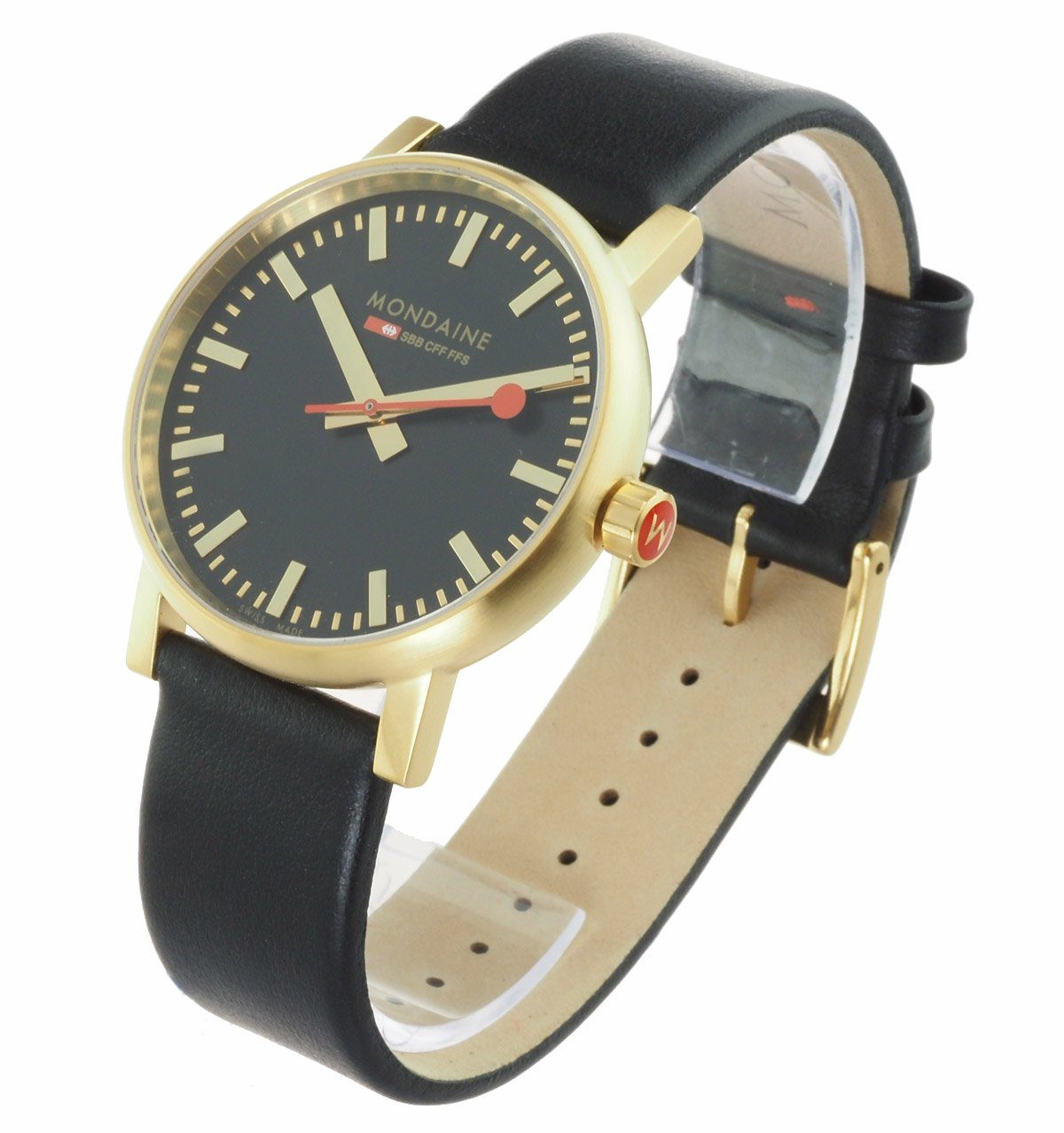 MONDAINE Schweizer Uhr Herren Uhr SBB EVO 2 MSE.40122.LB 40 mm Ø Saphirglas Neu