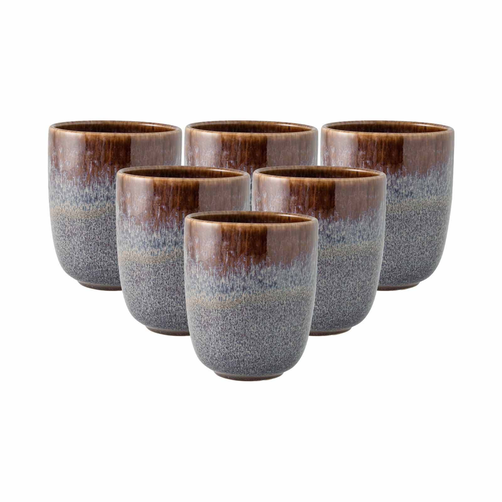 like. by Villeroy & Boch Becher Lave Becher ohne Henkel 400 ml 6er Set, 6-tlg., Steingut