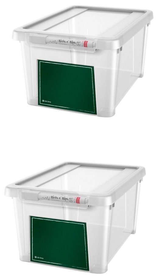 KREHER Aufbewahrungsbox »2x 5 Liter, mit Deckel und beschreibbarem Feld
