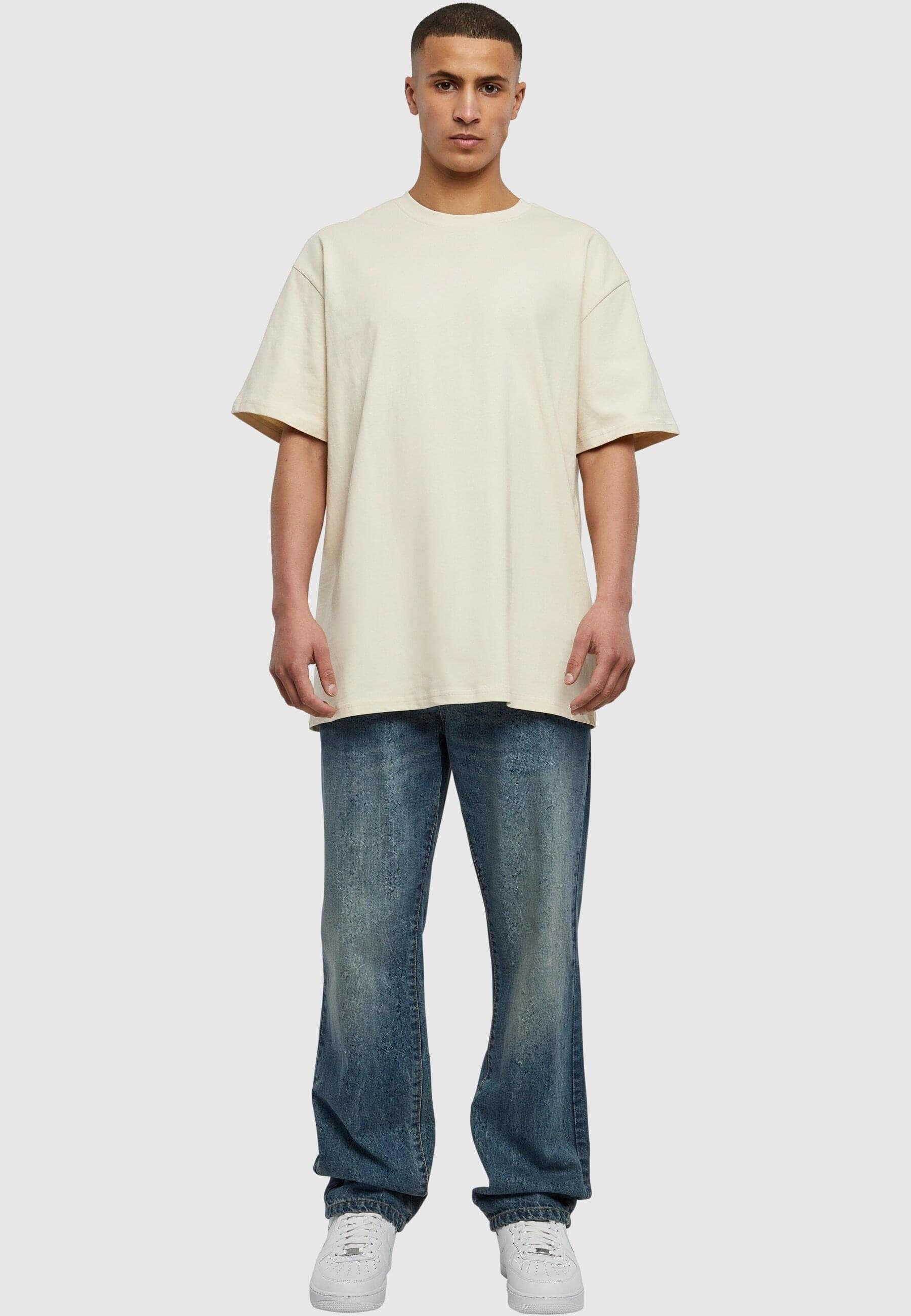 URBAN CLASSICS T-Shirt Herren Heavy Oversized Tee whitesand (1-tlg)