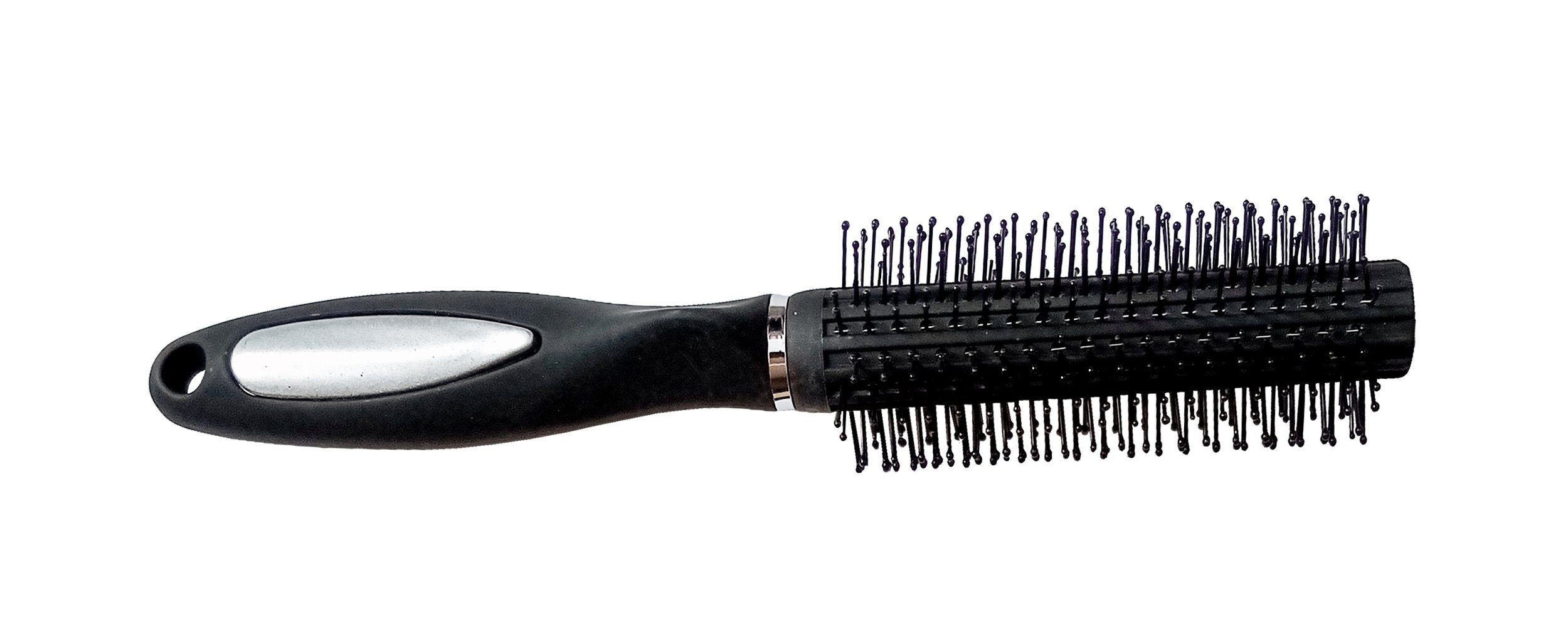 Lifetime Haarbürste Bürste Rund Rundbürste HAARBÜRSTE Massage (Rundbürste), Noppen Haar schwarz Haarpflege Kamm 58 mit Fönbürste Massagebürste