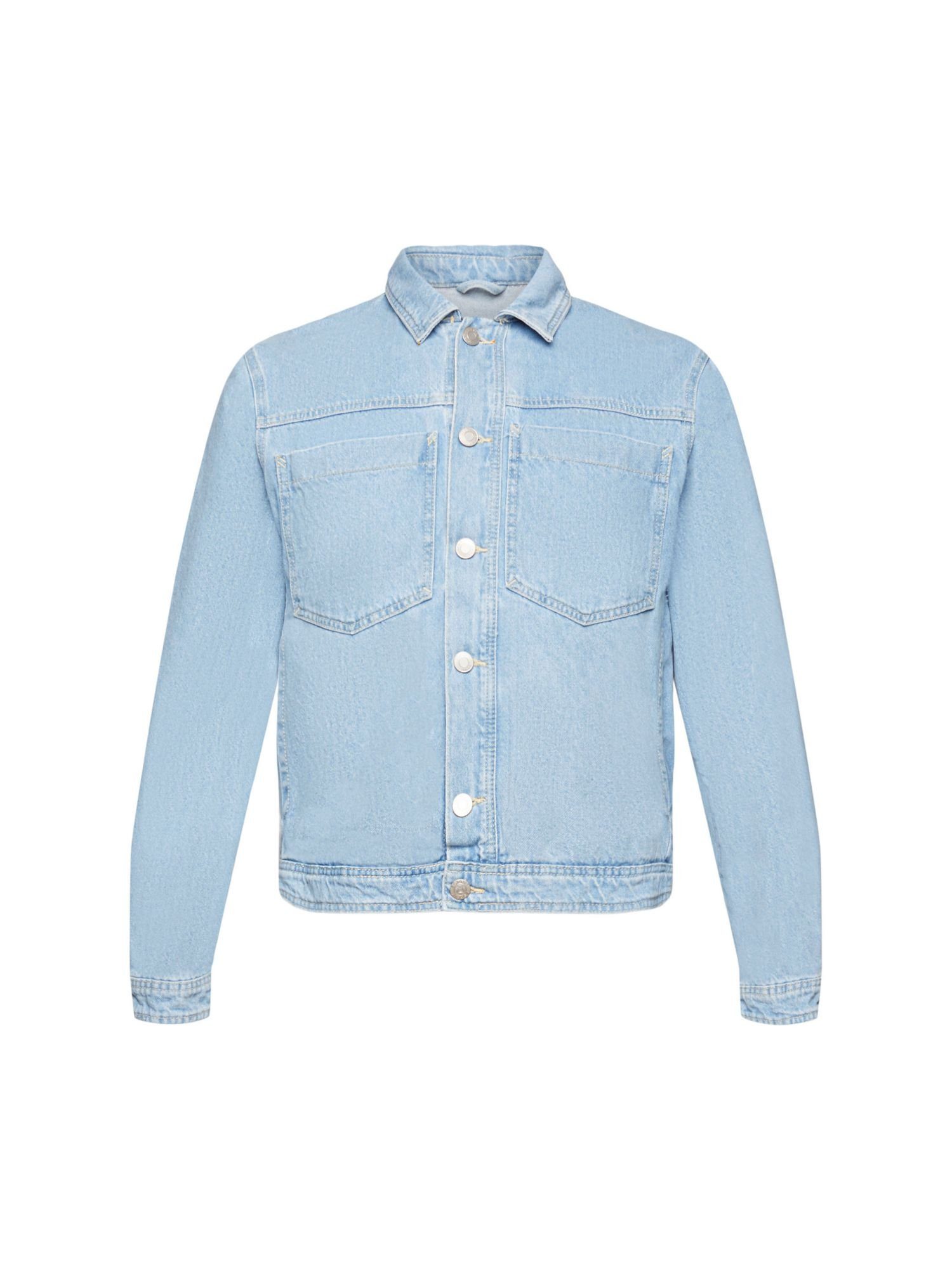 Esprit Jeansjacke Denim-Jacke BLUE LIGHT WASHED