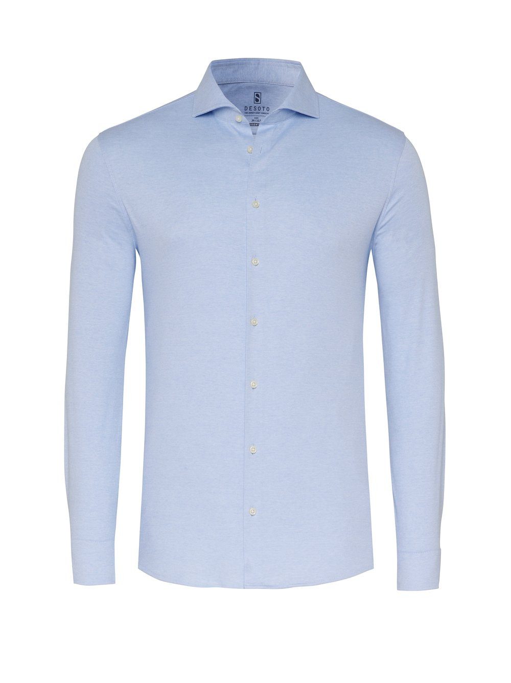light blue piqué