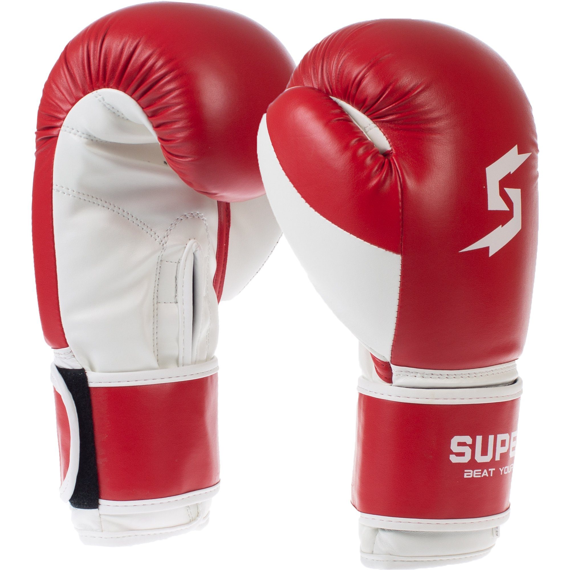 SUPERA Boxhandschuhe und Frauen Männer - Handschuhe rot Kickboxen MMA Box Boxen (Paar), für