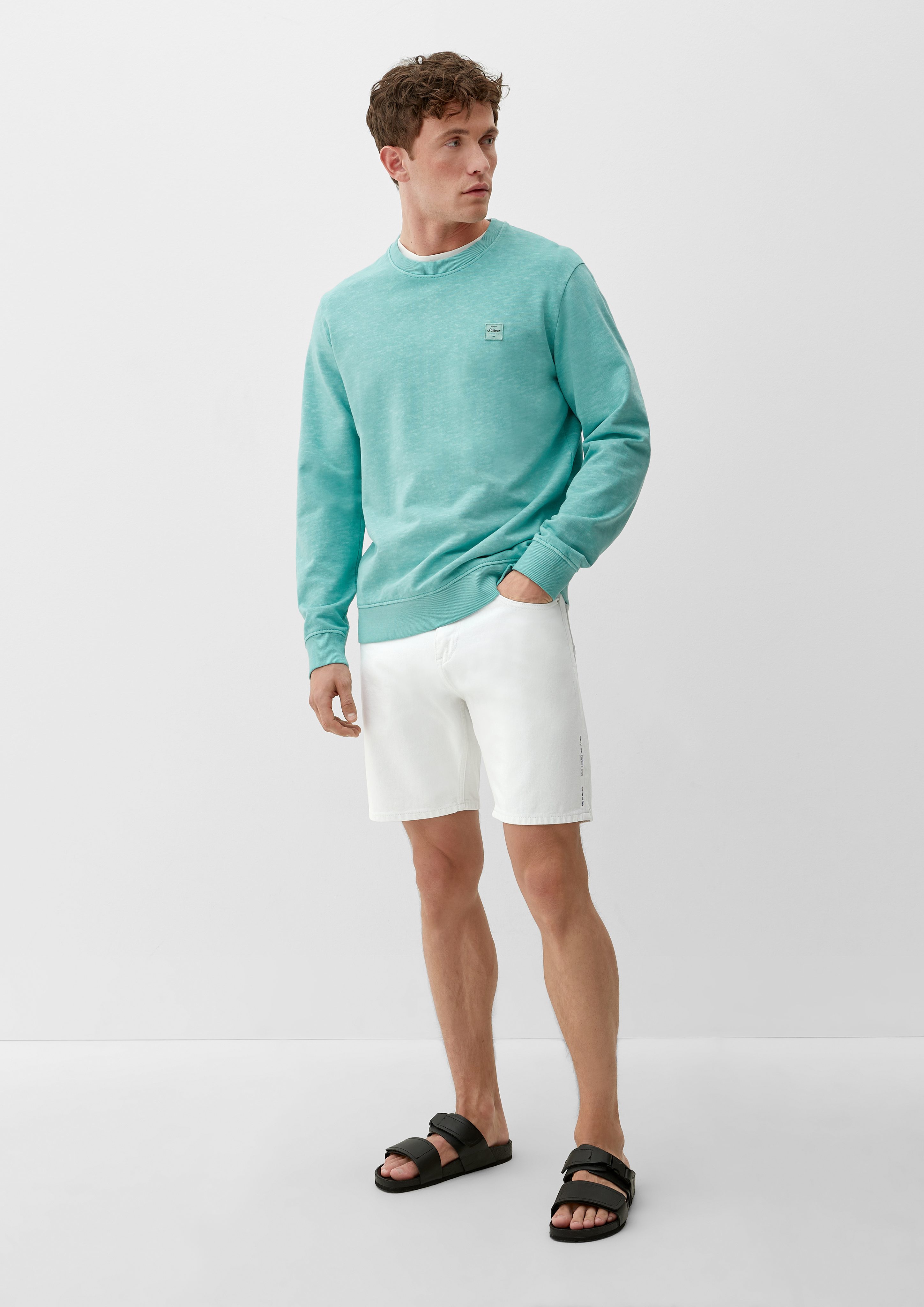 Regular Fit Rise Straight / Jeansshorts / Mid Jeans-Shorts s.Oliver / Leg