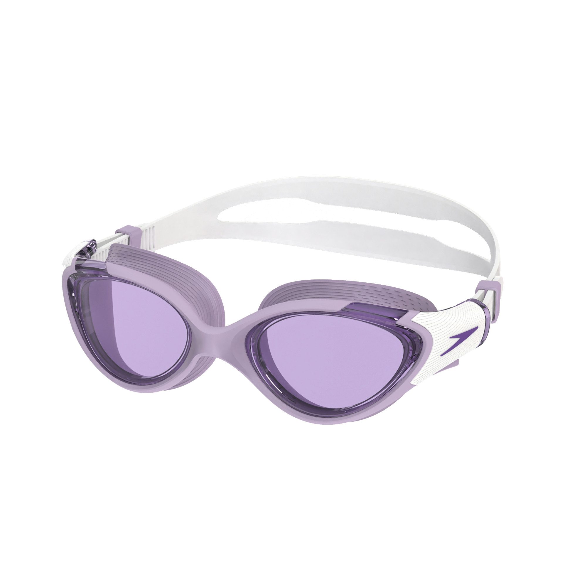 Speedo Schwimmbrille Speedo Womens Biofuse 2.0, (1-St., Wide Vision-Gläser), Superweiche, flexible Dichtungen