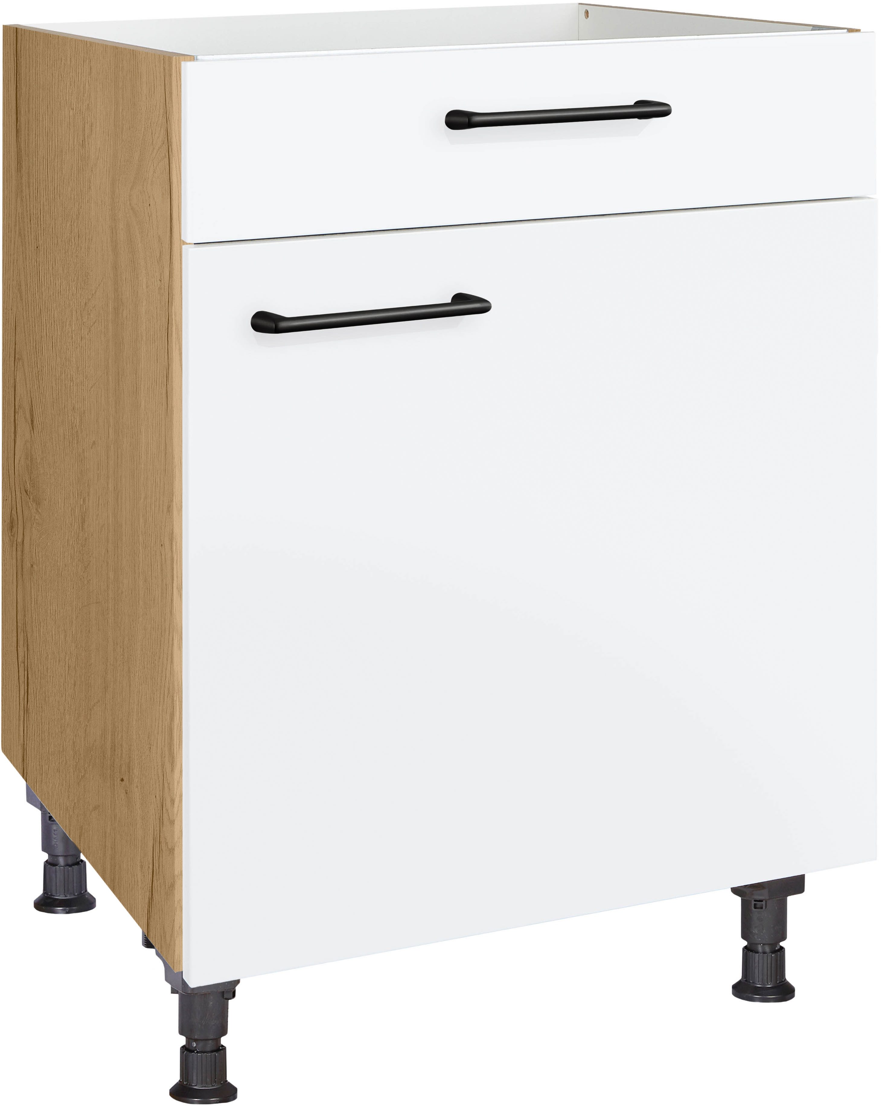 nobilia® Kochfeldumbauschrank "MIAMI", mit Schukasten und Tür, Ausrichtung wählbar vormontiert, Breite 60 cm