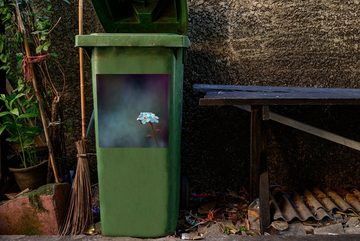 MuchoWow Wandsticker Kleines Vergissmeinnicht (1 St), Mülleimer-aufkleber, Mülltonne, Sticker, Container, Abfalbehälter