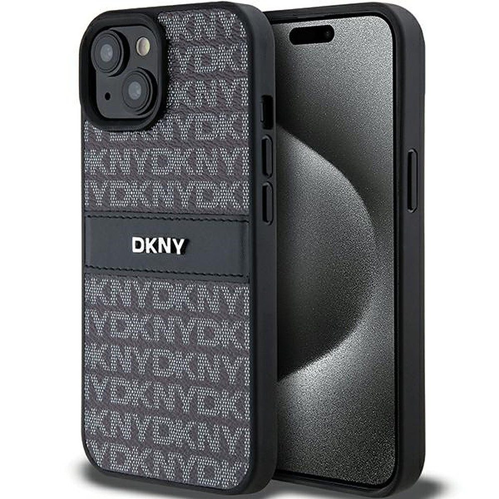 DKNY Handyhülle Schutzhülle Monogramm, DKNY Monogramm, Metall-Logo, Kameraschutz