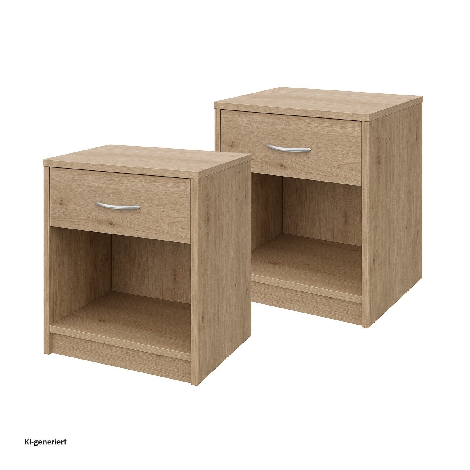 HTI-Living Nachtschrank Nachtschrank mit 1 Schublade 2er-Set (Set, 2 Nachtschränke) Nachttisch Nachtkommode