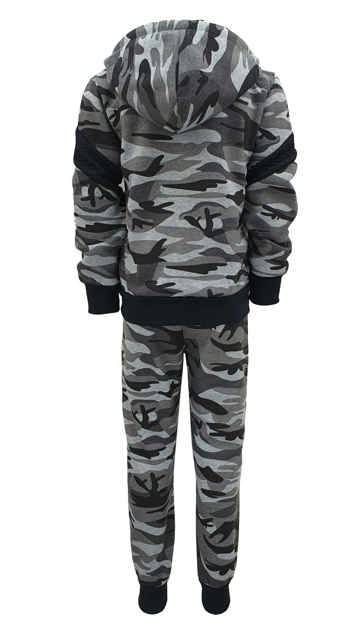 Fashion Boy Sweatanzug Sweatanzug Army camouflage, Freizeitanzug camouflage JF278 Tarn Grau
